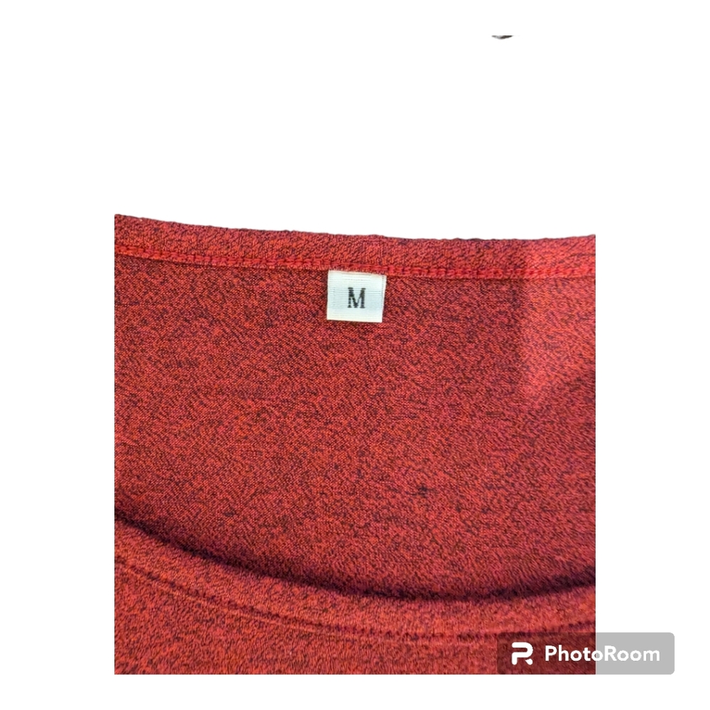 Unbranded Burgundy long sleeve fit and flare with lace detail across the front. - Picture 3 of 4
